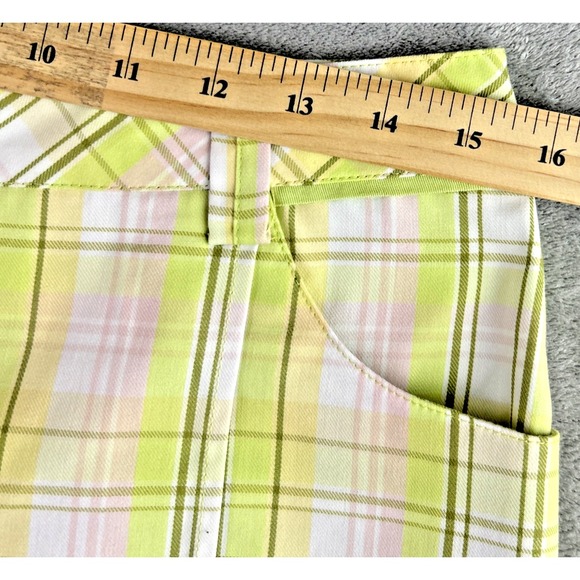 EP Pro NY Women's 8 Green Pink Plaid Golf Shorts Preppy Athletic Outdoors Tennis - Picture 5 of 10